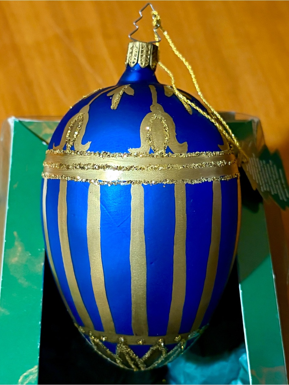 Whitehurst Imports 5” Ornament Blue/Gold